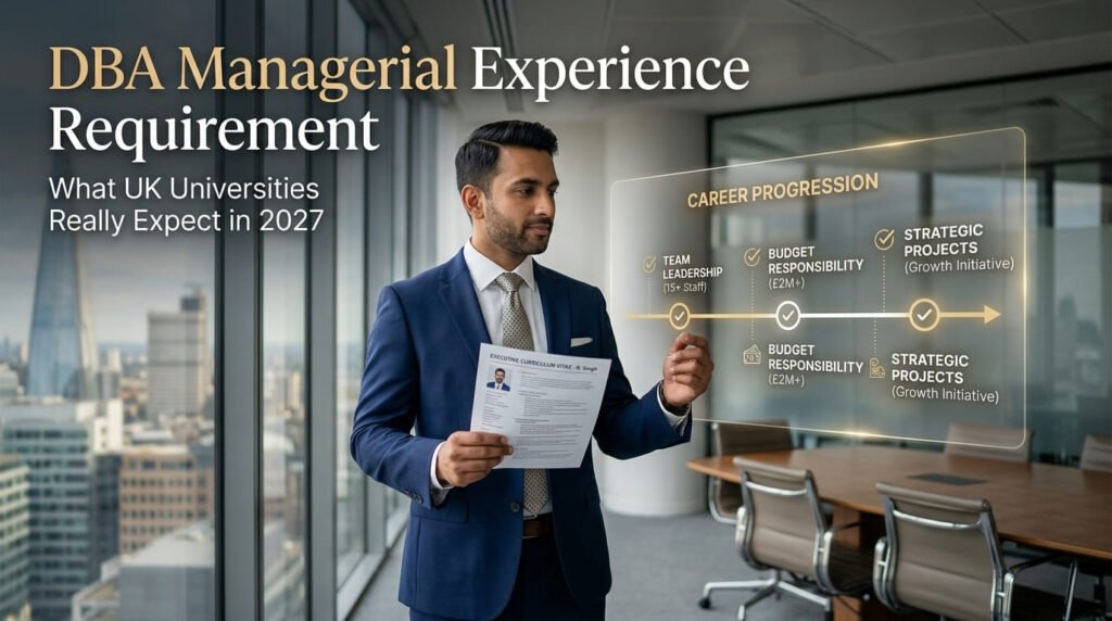 How strict is the DBA managerial experience requirement