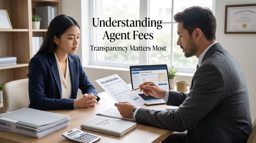 Your UK education agent should be completely transparent about any potential fees from your very first meeting.
