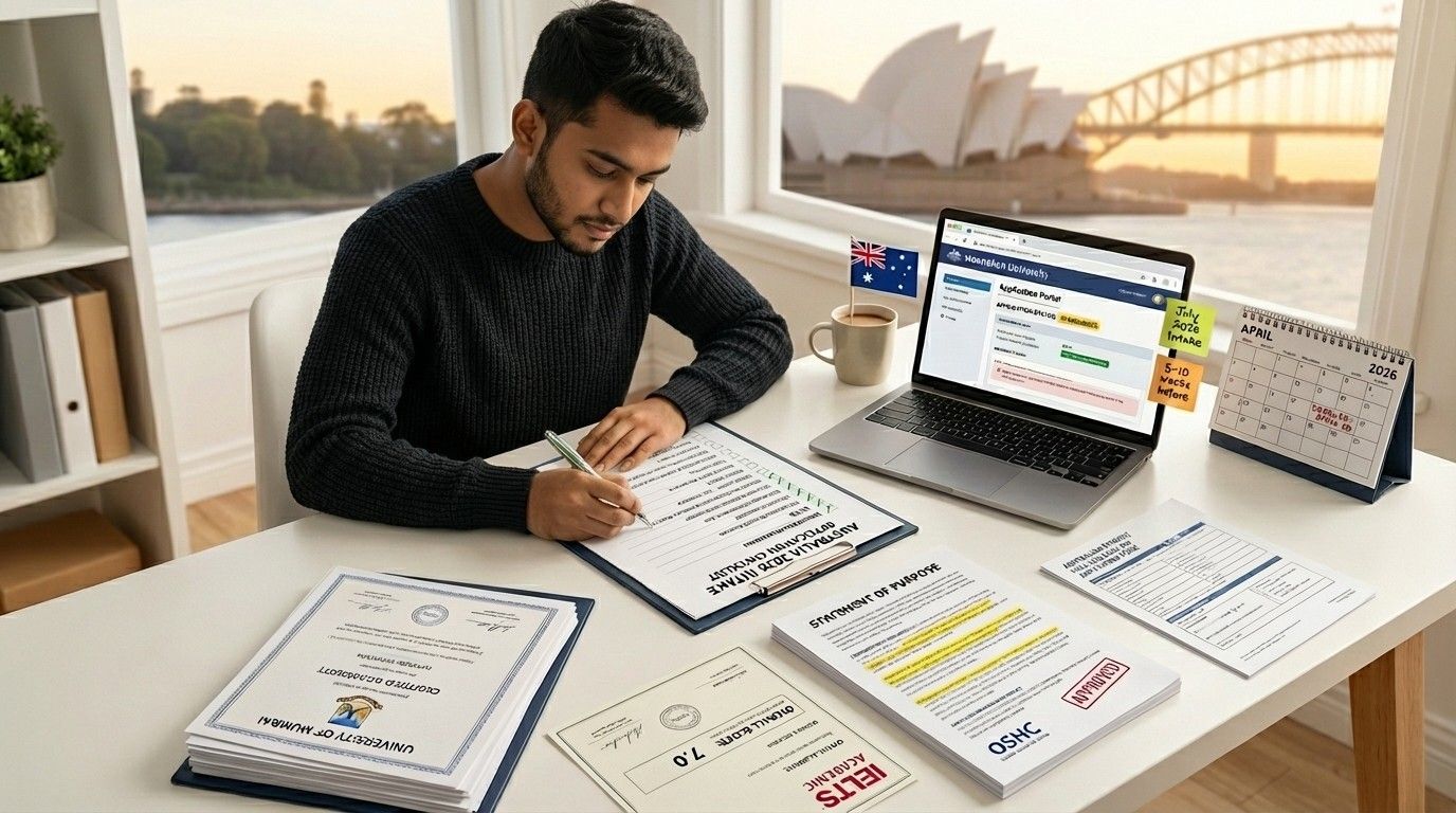 Australia 2026 intake checklist